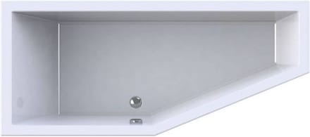 Ben Bobo inbouw douchebad met ligzijde en hoek links 170x75cm glans wit acryl