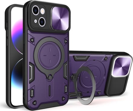 Hoesje geschikt voor Apple iPhone 16 Plus - Techsuit CamGuard Pro Back Cover - Paars