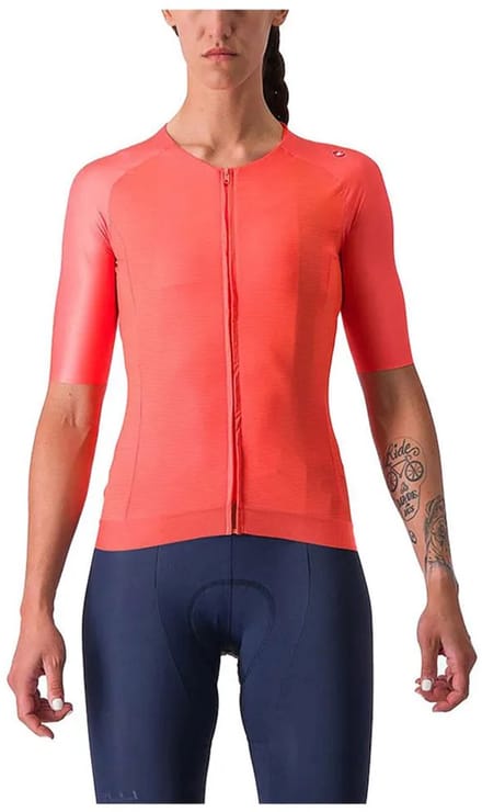 Castelli Aero Pro 7.0 Korte Mouw Wielertrui Oranje M Vrouw