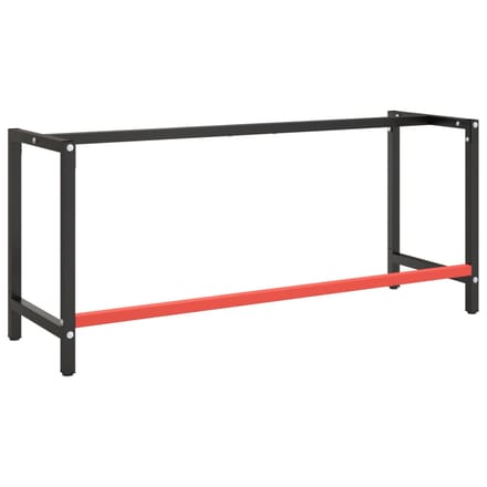 vidaXL - Werkbankframe - 180x57x79 - cm - metaal - matzwart - en - matrood
