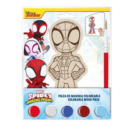 Marvel Spidey Verfset – Spiderman hout Knutselen Jongens – Inclusief Verf & Kwast