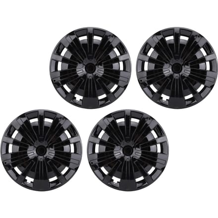 4 STUKS 16 Inch Naafdoppen Wieldeksels Vervanging R16 Wielvelgdeksel Klik-op Naafdoppen Kit Universeel black