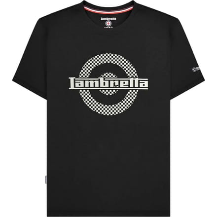 Lambretta Heren Target Two Tone T-Shirt (Zwart)