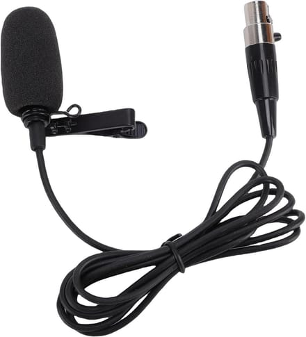 Bedrade Lavaliermicrofoon - Clip-on Microfoon - Presentaties Geven - Unidirectionele Condensator - 21 x 13 x 6 cm - Zwart