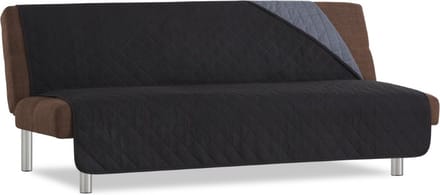 Duo Click Clack - Bankbeschermer zonder armleuningen - 190cm breed - Zwart - Twee kanten te gebruiken