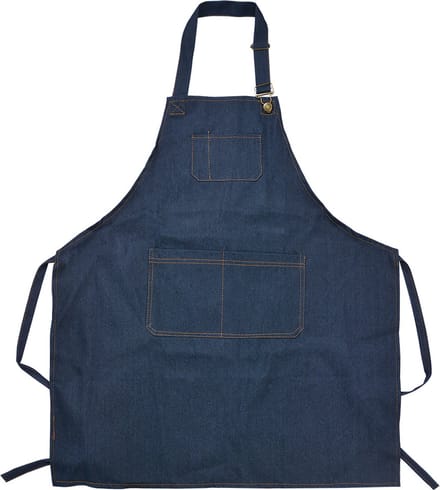 Clayre & Eef Keukenschort 77x68 cm Blauw Polyester