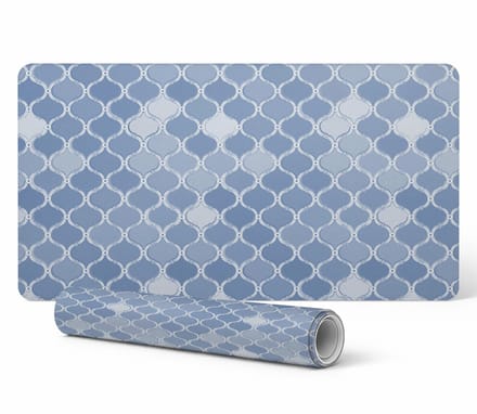Beschermende vinyl werkmat met geometrisch patroon, 90x45 cm
