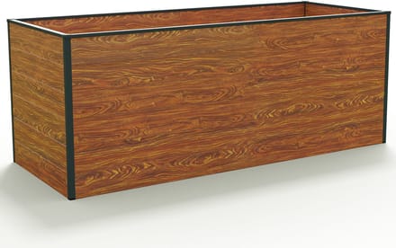 119 x 99 x 77 cm Moestuinbak Standard Christina, Laklaag met houtoptiek