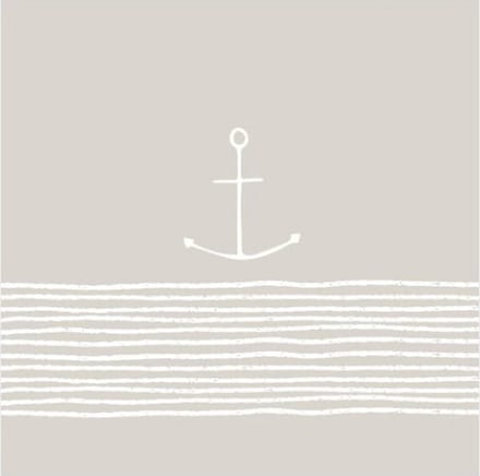 Lunch servetten Pure Anchor taupe - PPD - 33x33 cm