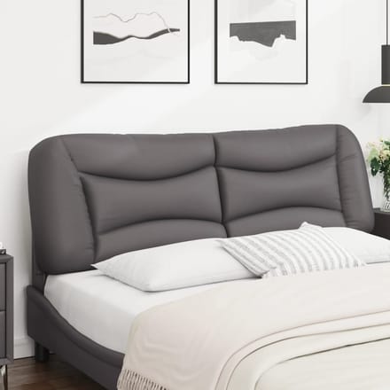 vidaXL - Hoofdbordkussen - "Hvar" - 160 - cm - kunstleer - grijs