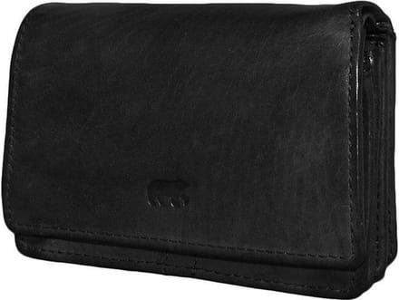 Bear Design Nina Portemonnee CL16212 - Zwart – Van leer – Bear Design Nina CL16212 is een leren overslag portemonnee voor wie pasjes, briefgeld en muntgeld overzichtelijk wil meenemen