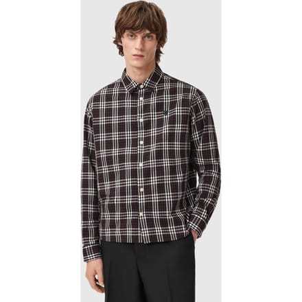 AllSaints Santiago Ls Shirt Brown Größe: M | Casual hemden Outlet | Herren | Braun