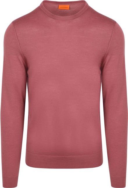 Suitable Merino Pullover Mauve - Maat L - Heren - Sweater