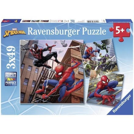 Ravensburger puzzel Spiderman in Actie - 3x49 stukjes