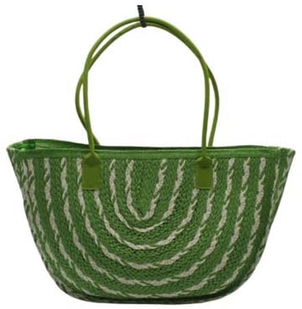 Strandtas Shopper Weekendtas Groen-Wit