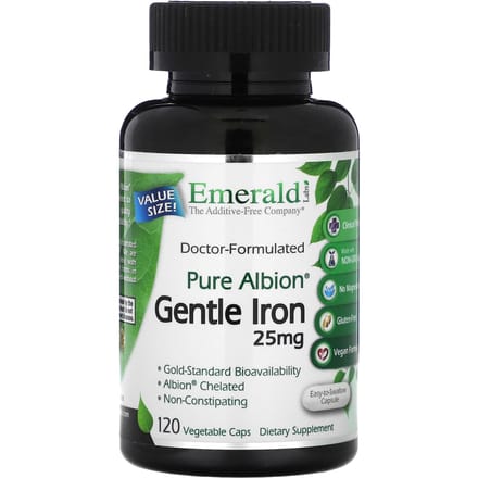 Emerald Laboratories, Pure Albion, Gentle Iron, 25 mg, 120 Plantaardige Capsules