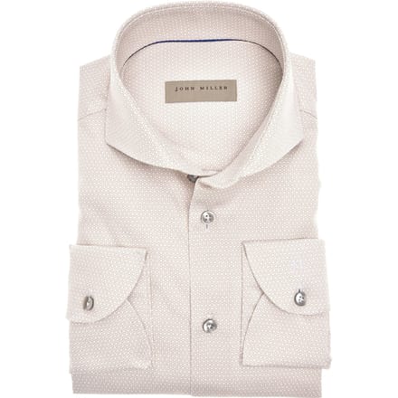 John Miller Tailored Fit Lange Mouw Overhemden Beige 5140516-630