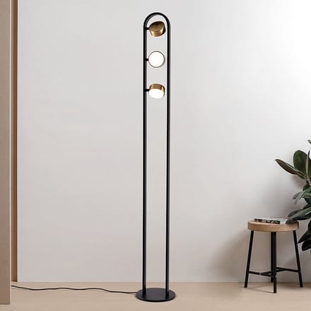 Luxe vloerlamp met 3 draaibare spots - Terzo
