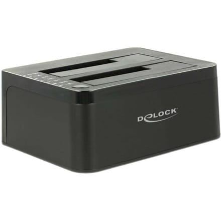 Delock USB 5 Gbps Dual Docking Station for 2 x SATA HDD / SSD with Clone Function