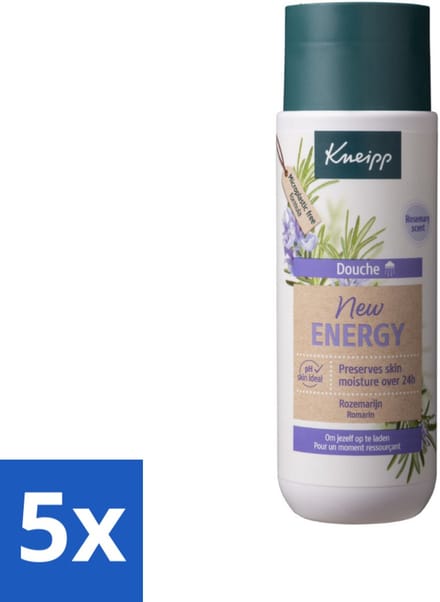 Kneipp Douche New Energy 200 ml - Bulkverpakking - 5 stuks