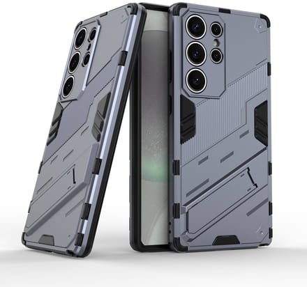 Solidenz StandGuard Xtreme geschikt voor Samsung Galaxy S25 Ultra hoesje - Grijs