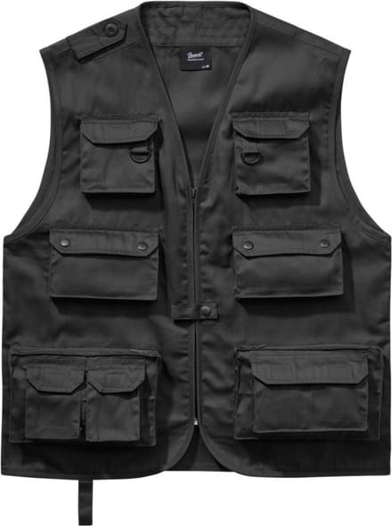 Brandit - Multiple pocket Jacht vest - 6XL - Zwart