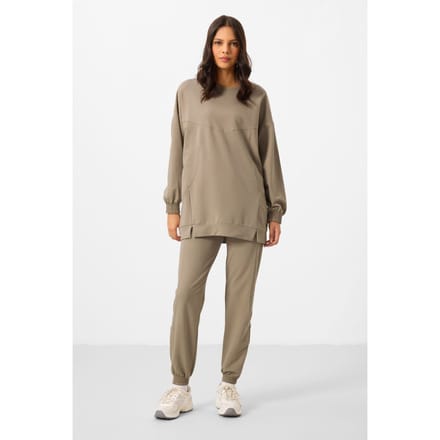 Oversized Fleece Sweatshirt en Broek Set