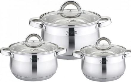 Cheffinger Pannenset 6-delig RVS 18/20/24 cm - Inductie