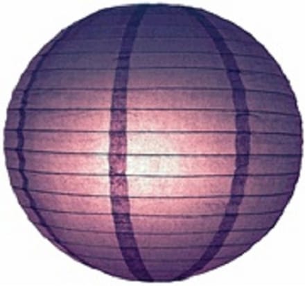 Brandvertragende lampion paars 25 cm - brandwerend