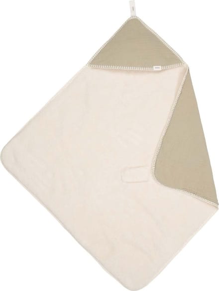 Koeka omslagdoek met teddy - Faro - sage - 100x100