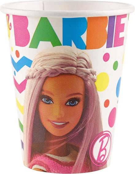 Barbie Feestbeker Sparkle Meisjes Karton 250 Ml Wit 8 Stuks