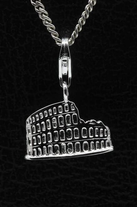 Zilveren Colosseum 2 Italië hanger én bedel