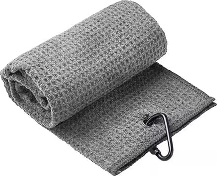 Microfiber Golf Handdoek - Snel drogend - Grote haak - Grijs - 30 cm x 50 cm - Golfhanddoek - ATHLIX