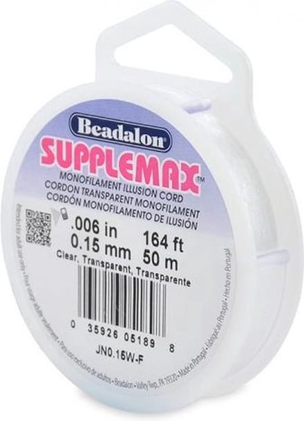 Beadalon Supplemax Nylon Draad 0.15mm - 50m Transparant