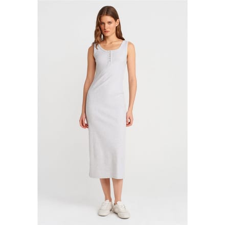 Gestreepte Midi Bodycon Jurk Met Knopen