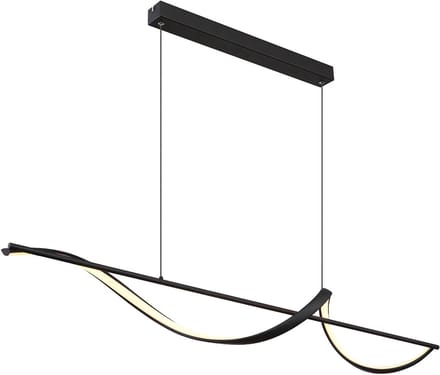 Globo - hanglamp - Violino - zwart - metaal - grote eettafellamp - LED - 67207-24