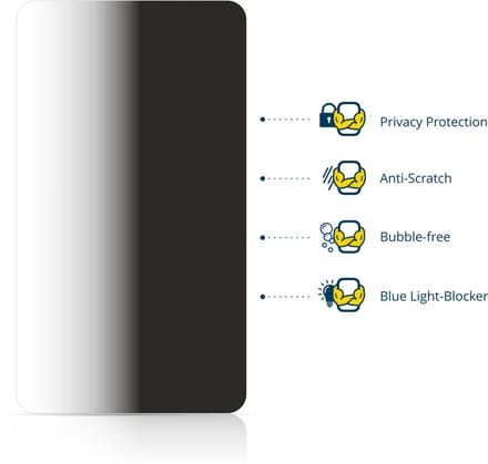 BROTECT - privacy screenprotector voor Nokia 3.4 - Folie Beschermfolie Blauwlichtfilter 2 Stuks