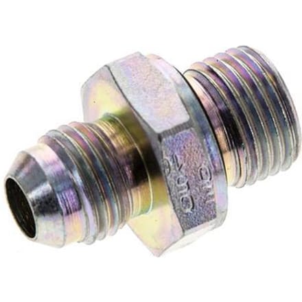 JIC  Dubbele Nippel M16 X 1.5 X UNF 9/16''-18 Staal NBR 275bar