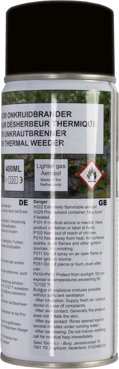 Hendrik Jan - Butaangas - Voor onkruidbrander - 400 ml