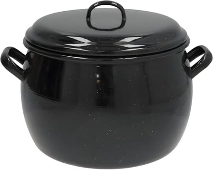 Gerimport kook / soeppan - zwart - D24 cm - 9 ltr - alle warmte bronnen - emaille
