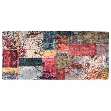vidaXL - Vloerkleed - wasbaar - patchwork - 80x300 - cm - meerkleurig