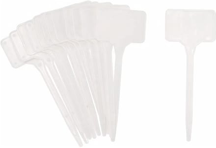 Pro Garden plantenetiketten - 12x stuks - wit - kunststof - H13 cm - moestuin