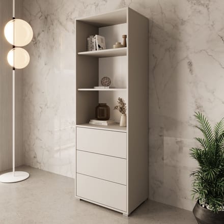 Meubella - Boekenkast Gideon - Beige - 60 cm