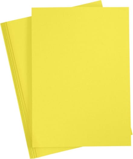 Gekleurd Karton A4,210x297 mm, 180 gr, sun yellow, 20 vel | Knutselkarton