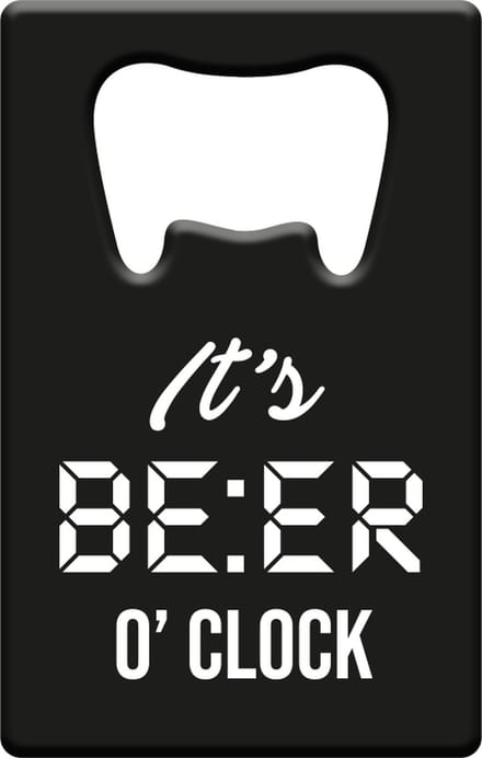 Metal beer opener - Beer o'clock