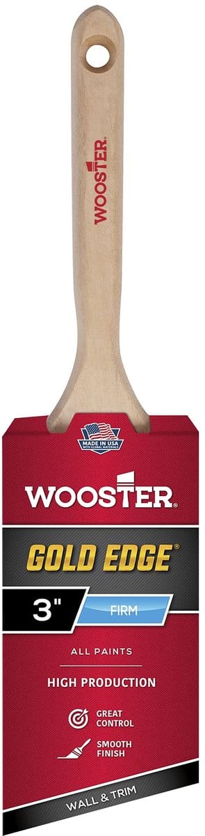 Wooster Brush Gouden Rand Hoek Sjerp Penseel, Polyester, Geen, 3 Inch