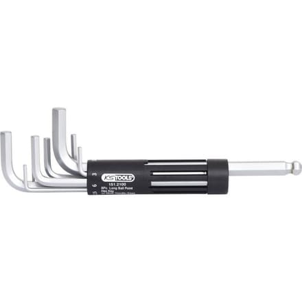 KS Tools Winkelschraubendrehersatz 2-10mm Kugelkopf im Halter Haakse schroevendraaierset Kogelkop 2 8-delig
