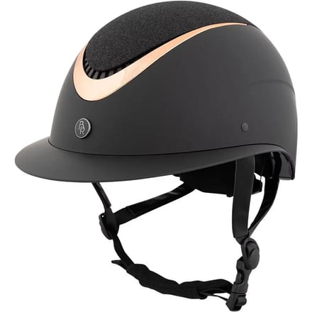 BR Rijhelm Theta Plus Painted Glitter Zwart/Rosegoud - S