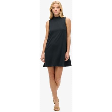 Superdry Mouwloze Mini-jurk met A-lijn Zwart Grootte: 38