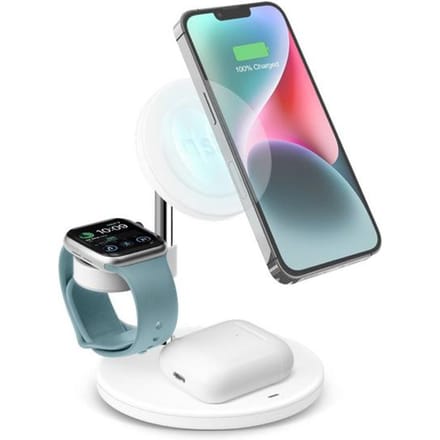 SBS 3-in-1 vertical wireless charging station - White